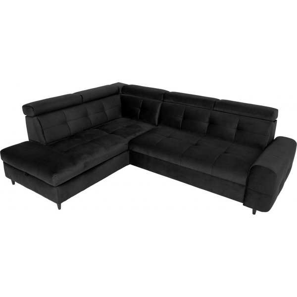 Matras Ecksofa mit offenem Ende links - Schwarz Matras Ecksofa mit offenem Ende links - Schwarz