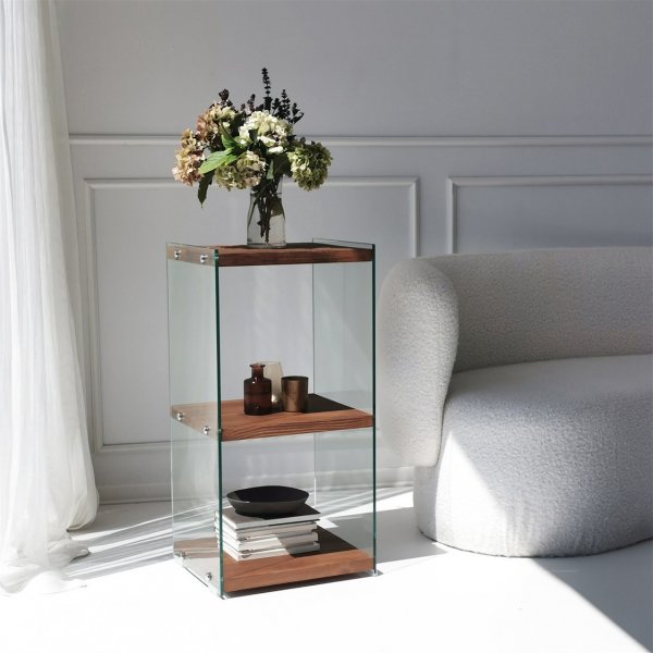 Niedriges Aqua-Bücherregal - Beige Niedriges Aqua-Bücherregal - Beige