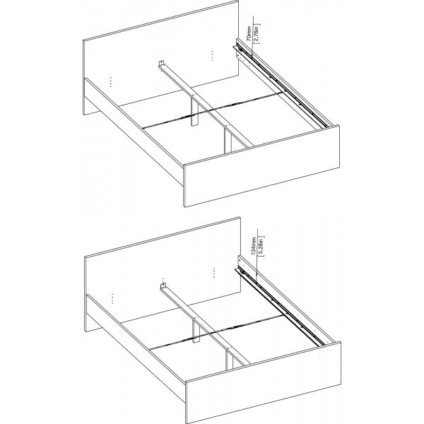 Bett Naia 160 x 200 cm - Weiß Bett Naia 160 x 200 cm - Weiß