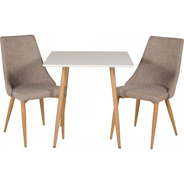 Bridge Esstisch 75 cm - Weiß/Eiche Bridge Esstisch 75 cm - Weiß/Eiche