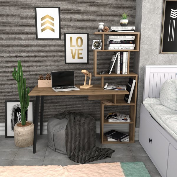 Verna Schreibtisch 133 x 55 cm - Nussbaum Verna Schreibtisch 133 x 55 cm - Nussbaum