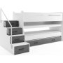 Etagenbett Max mit Zustellbett und ausziehbarem Schreibtisch 80 x 200 cm - Beliebige Farbe