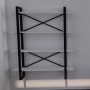 Makro-Bcherregal - Wei/Schwarz