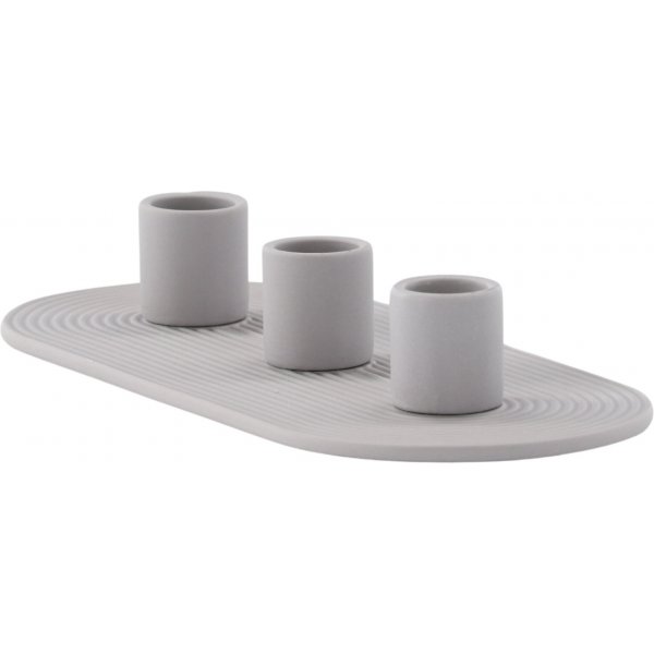 Diane Kerzenhalter 24 x 10,5 x 4 cm - Grau Diane Kerzenhalter 24 x 10,5 x 4 cm - Grau