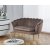 Kingsley 2-Sitzer-Sofa in Samt - Braun / Messing + Mbelfe