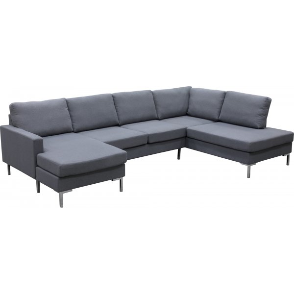 Nova U-Sofa Hellgrauer Stoff - Rechts