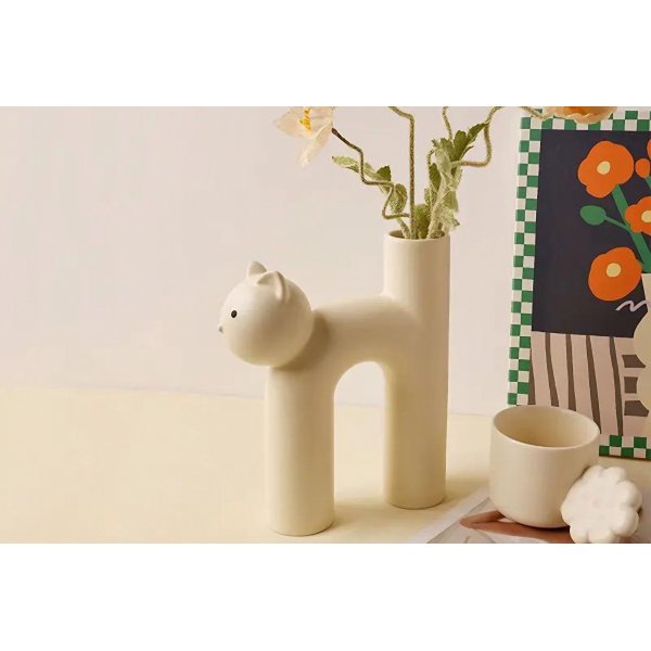Gato Vase - Creme Gato Vase - Creme