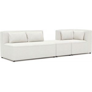 Modular aufbaubares 4-Sitzer-Sofa mit Eckelement - Natur
