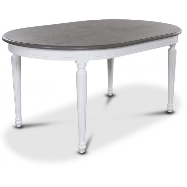 Alexandra ovaler esstisch 105-155 cm - Wei/Grau Vintage