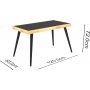 Jena Schreibtisch 120 x 60 cm - Schwarz/Walnuss