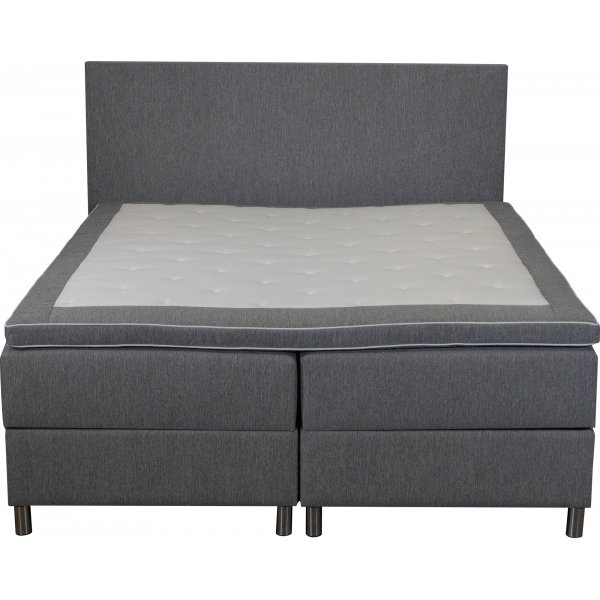 Bett 160x200 cm mit Stauraum grau