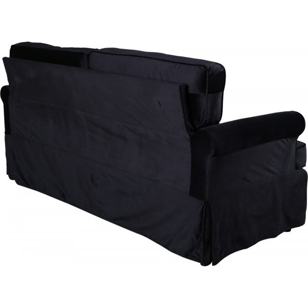 2-Sitzer-Sofa aus Stoff - Schwarz