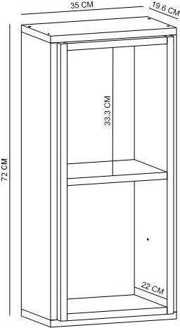Wandregal Zera - Anthrazit/Wei