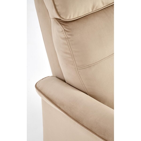 Elektrischer Relaxsessel Semir mit USB - beigefarbener Samt Elektrischer Relaxsessel Semir mit USB - beigefarbener Samt