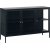 Toddy Sideboard aus schwarzem Metall mit Glastren, Breite 132 cm