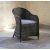 Essgruppe Alva: Esstisch aus Teak / verzinktem Stahl mit 6 Mercury-Sesseln aus braunem Kunstrattan