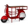 Klassische Vespa Bartheke 183 x 51 cm - Rot/Wei