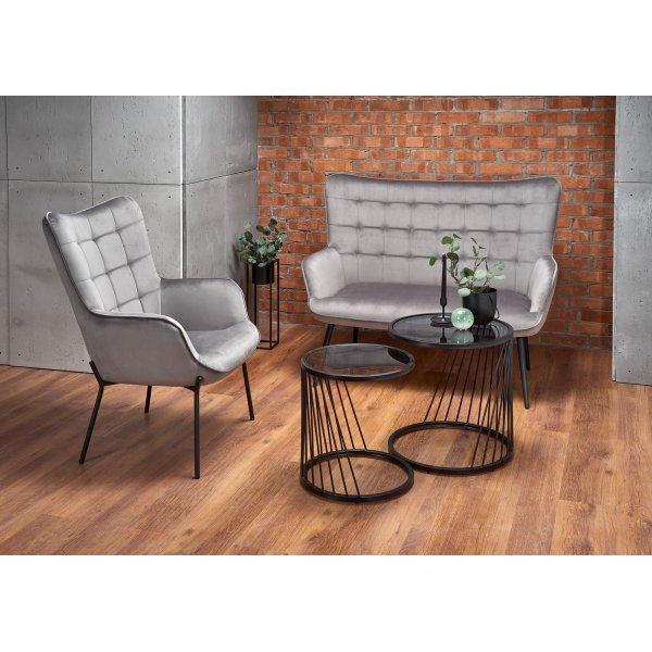 Ingeborg Sessel - Grau/Schwarz Ingeborg Sessel - Grau/Schwarz