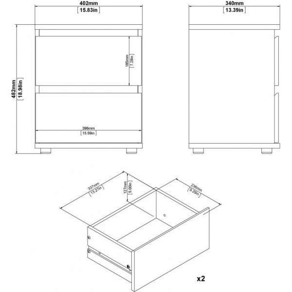 Nova Nachttisch - Eiche Nova Nachttisch - Eiche