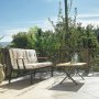 Lotus 2-Sitzer Outdoor-Sofa - Schwarz/Beige
