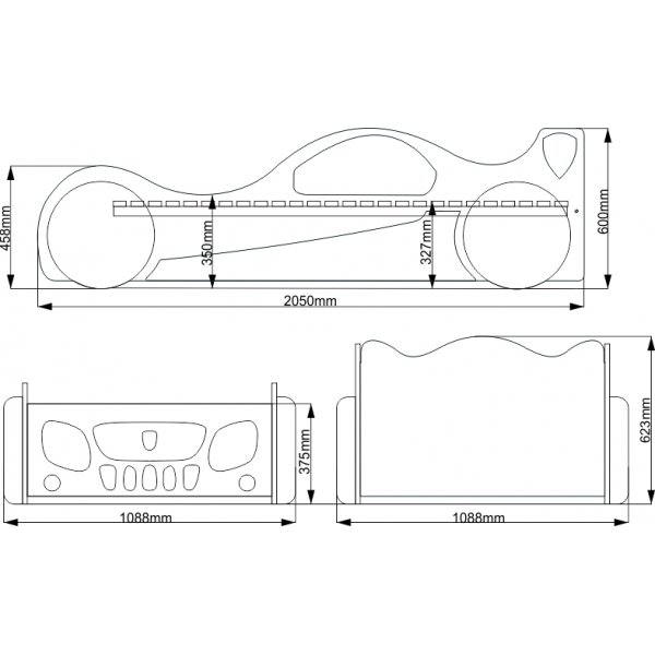 Auto Fred Kinderbett - wählbare Farbe! Auto Fred Kinderbett - wählbare Farbe!