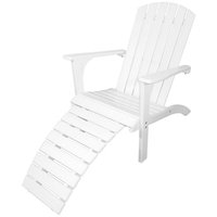 Kungshamn Liegestuhl mit Fußstütze - Weiß