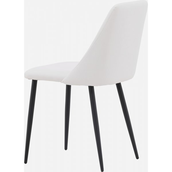 Nachttischstuhl - Weies PU