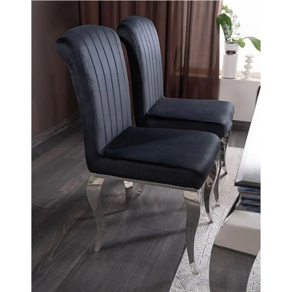 Prince Stuhl - Schwarz/Chrom