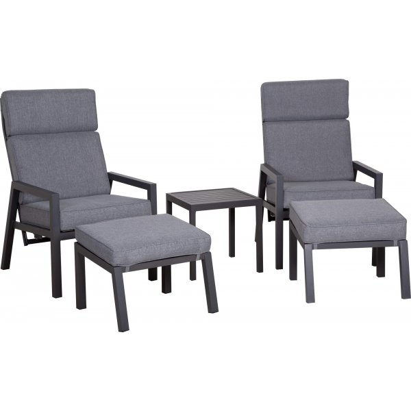 Lerida Relaxsessel-Set - Grau
