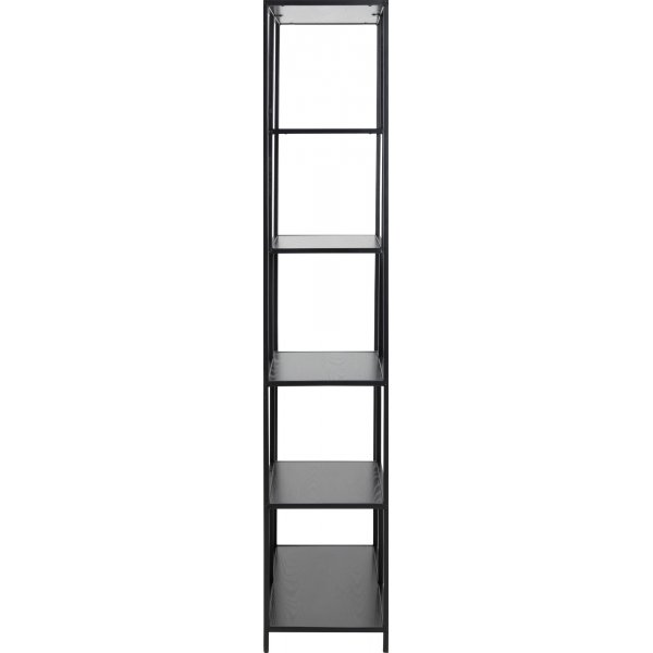 Seaford Bcherregal asymmetrisch 77x185 cm - Esche/schwarz