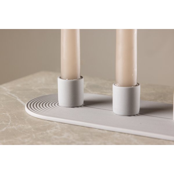 Diane Kerzenhalter 24 x 10,5 x 4 cm - Grau Diane Kerzenhalter 24 x 10,5 x 4 cm - Grau