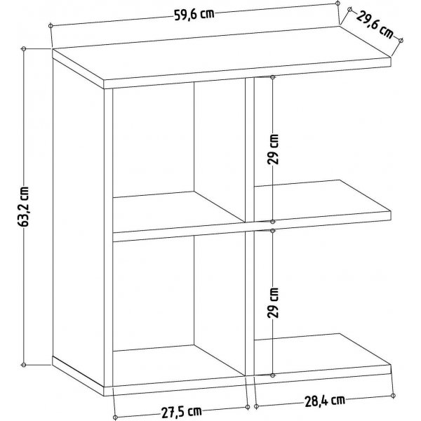 Hamlet Beistelltisch 59,6 x 29,6 cm - Eiche/anthrazit Hamlet Beistelltisch 59,6 x 29,6 cm - Eiche/anthrazit