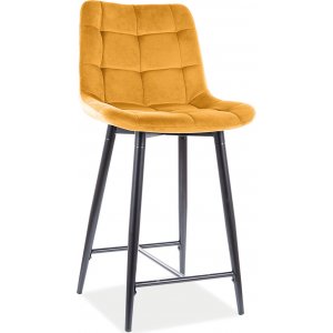 Schicker Barhocker - Orangefarbener Samt