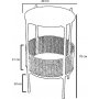 Pergo Beistelltisch mit Korb 40 cm - Eiche