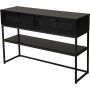 Raffels Konsolentisch 120 cm - Schwarzes Rattan