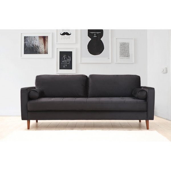 Rome 3-Sitzer-Sofa - Schwarz Rome 3-Sitzer-Sofa - Schwarz