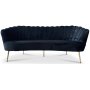 Snckan 3-Sitzer Sofa - Schwarzer Samt / Messing
