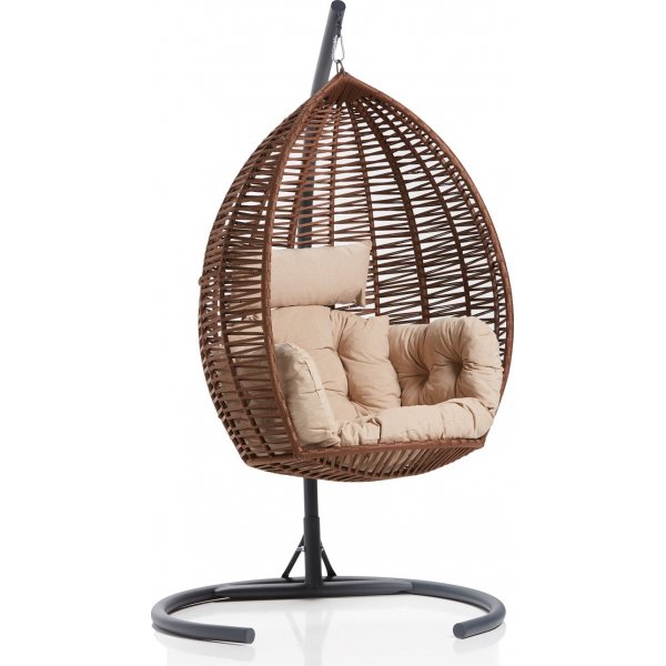Hngesessel Saka - Braun/Beige/Schwarz
