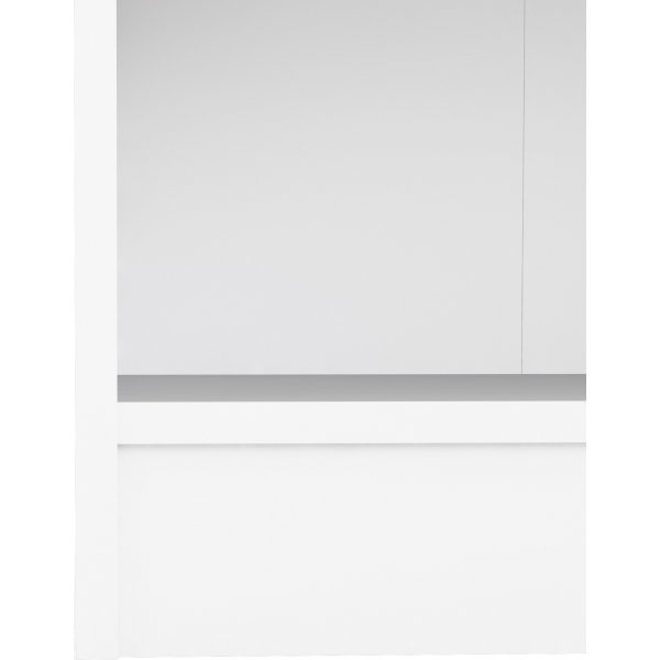 Einfaches niedriges und breites B�cherregal - Wei�