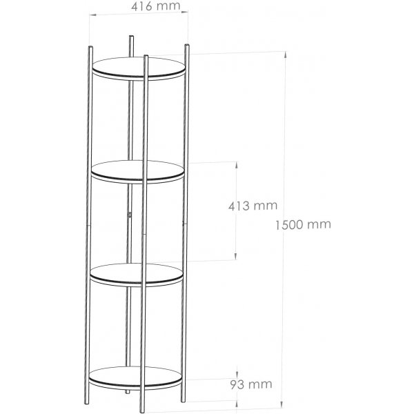 Vogue B�cherregal - Schwarz
