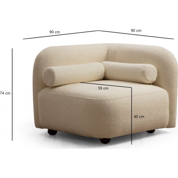 Sessel Victoria - Cremeweiß Sessel Victoria - Cremeweiß