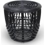 Heden Couchtisch-Set 60/40 cm - Rattan/schwarz