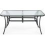 Gartentisch Antony - Graues Metall / Glas