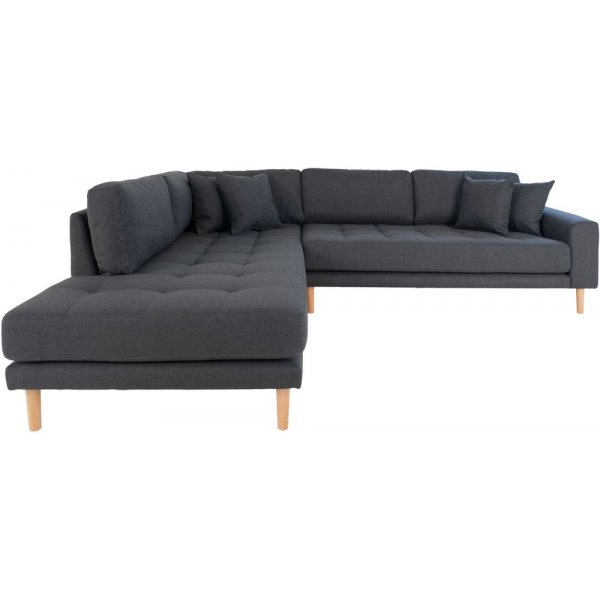 Lido Ecksofa mit offenem Ende - Dunkelgrau