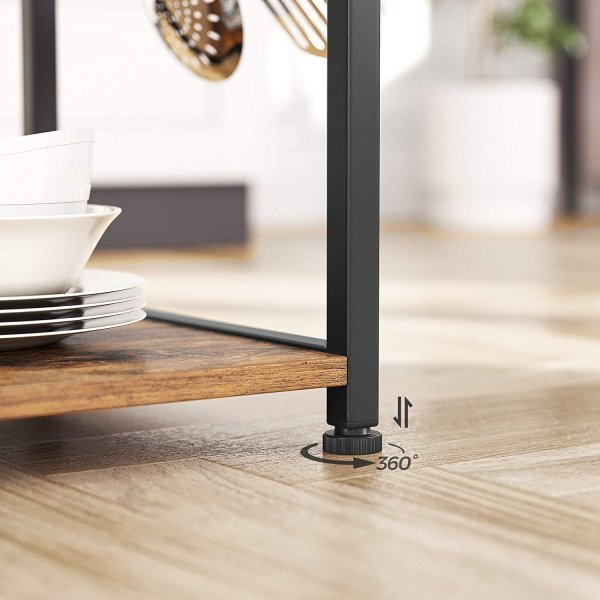 Barak Kchenregal 90 cm - Braun/Schwarz