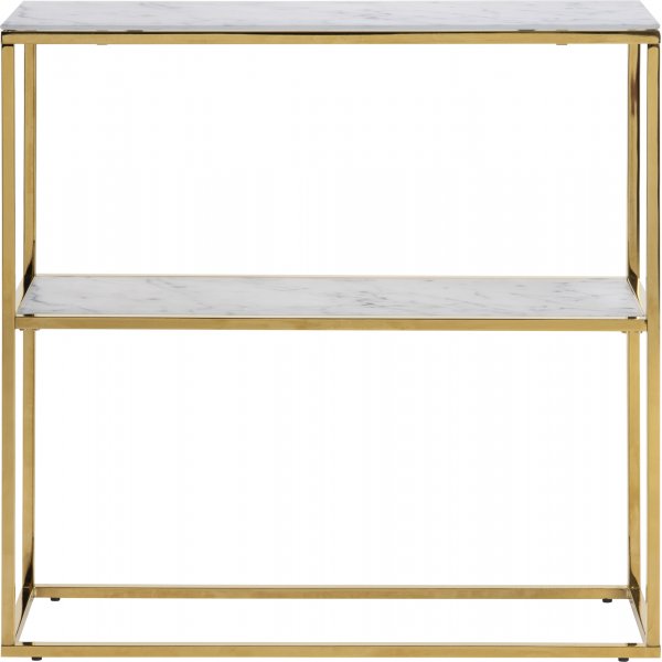 Alisma Konsolentisch 79,5 cm - Wei�er Marmor/Gold