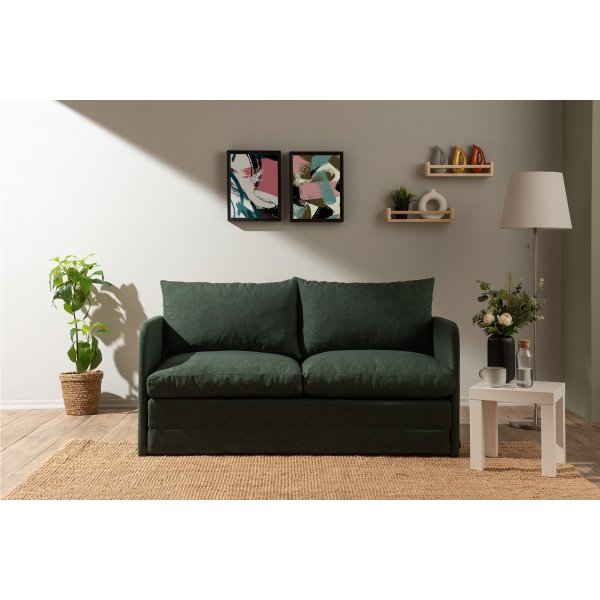 Saga 2-Sitzer-Schlafsofa XL - Grün Saga 2-Sitzer-Schlafsofa XL - Grün