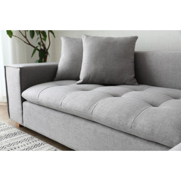 Sofa mit Diwan-Graustoff - Sake