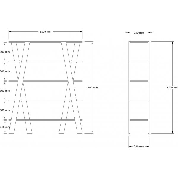 Conde B�cherregal - Saphir-Eiche