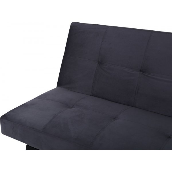 Schlafsofa aus dunkelgrauem Samt + Mbelfe